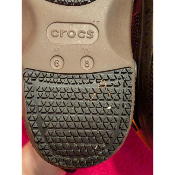Crocs Classic Slip Resistant Work Clog Coffee Brown M6 W8 209952-21Q - Picture 7 of 8